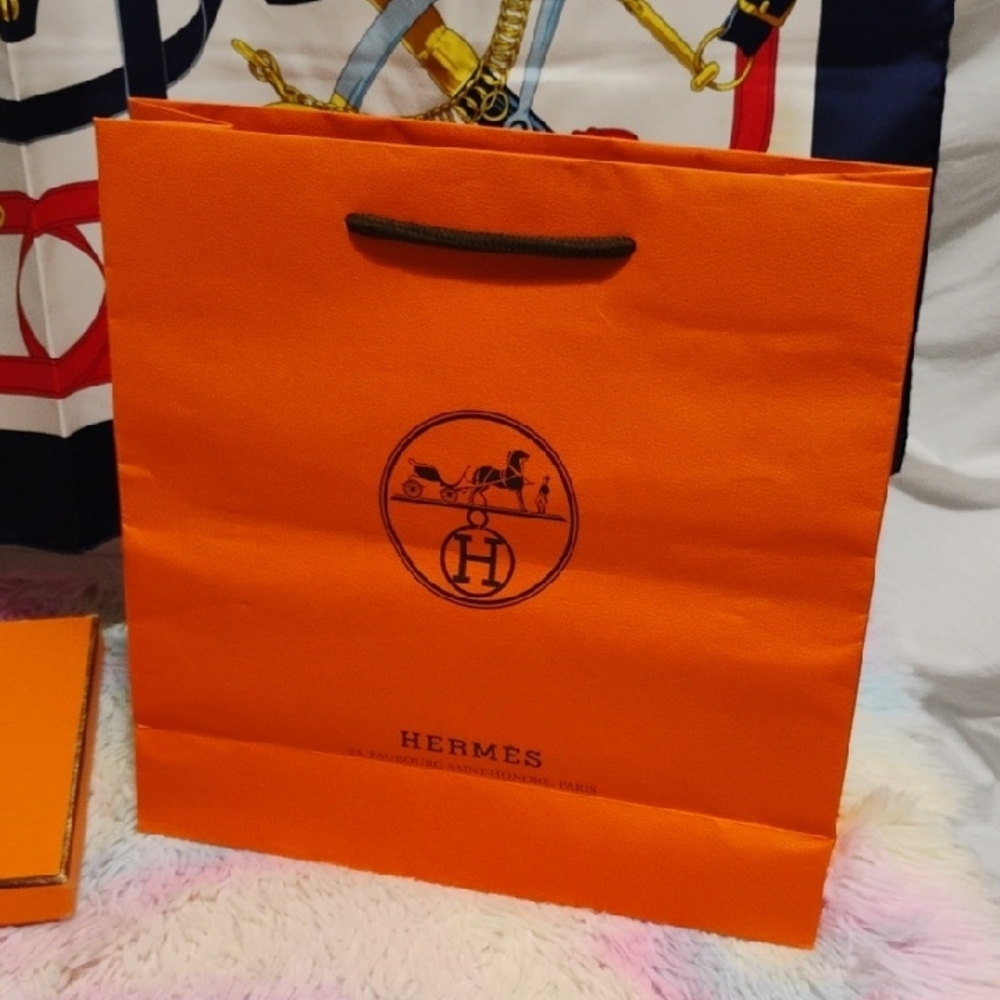 FIRM PRICE! Authentic Hermes Eperon Dor Tellier Printed Silk Shawl Scarf/Box/Bag - Picture 7 of 15